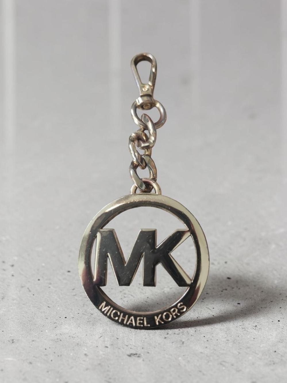 Michael Kors Gold-Tone MK Logo Key Fob Bagcharm/Keychain